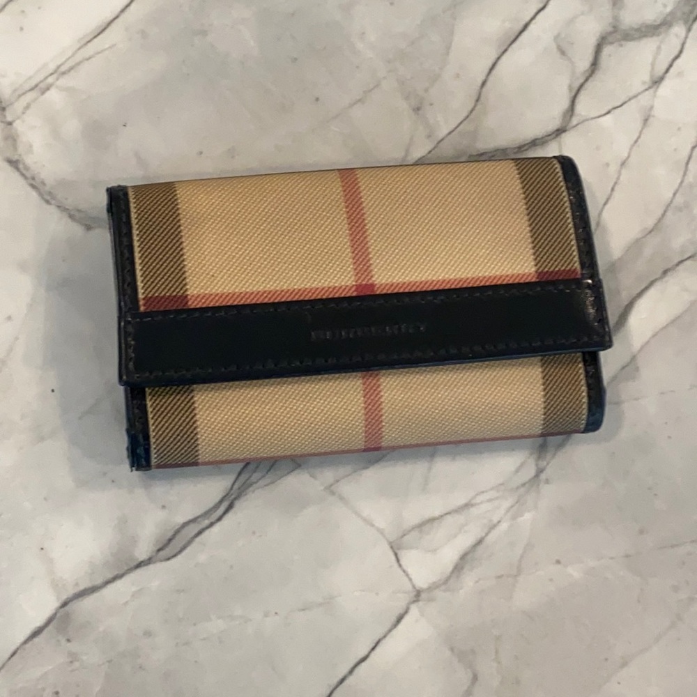 Authentic Burberry cards and key holder